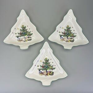 Vintage Nikko Japan Christmas Tree Dishes